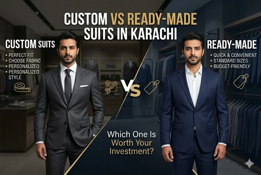 Custom vs Ready-Made Suits in Karachi