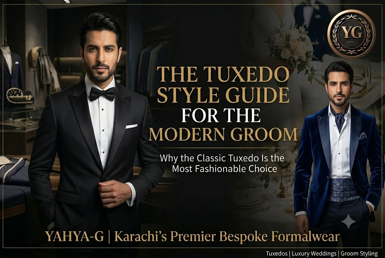 Groom Tuxedo Karachi-Why a Custom Tuxedo Is the Perfect Wedding Style Choice